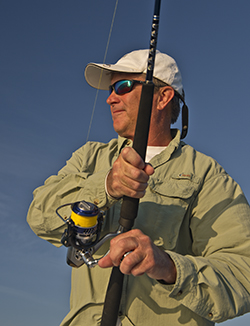 Angler is fishing in the Florida Keys